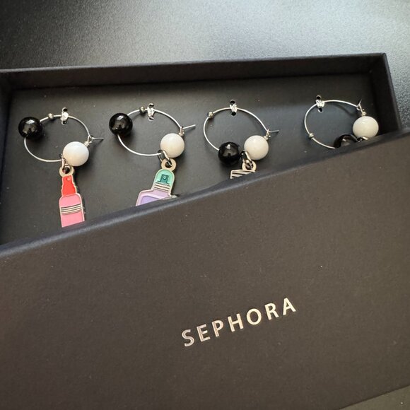 Sephora Beauty Wine Glass Charm Set - Picture 2 of 2